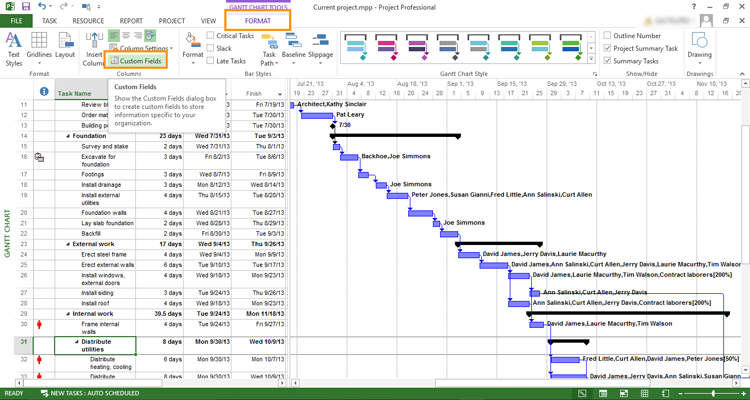 project schedule